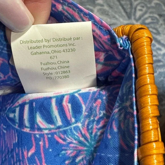 Lilly Pulitzer Wicker Sunglass Case NWT - Picture 7 of 9